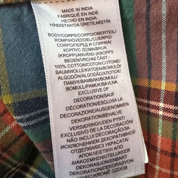 Ralph Lauren MEDIUM Classic Fit Long-Sleeved Plaid Button Down Collar Shirt - Picture 11 of 11